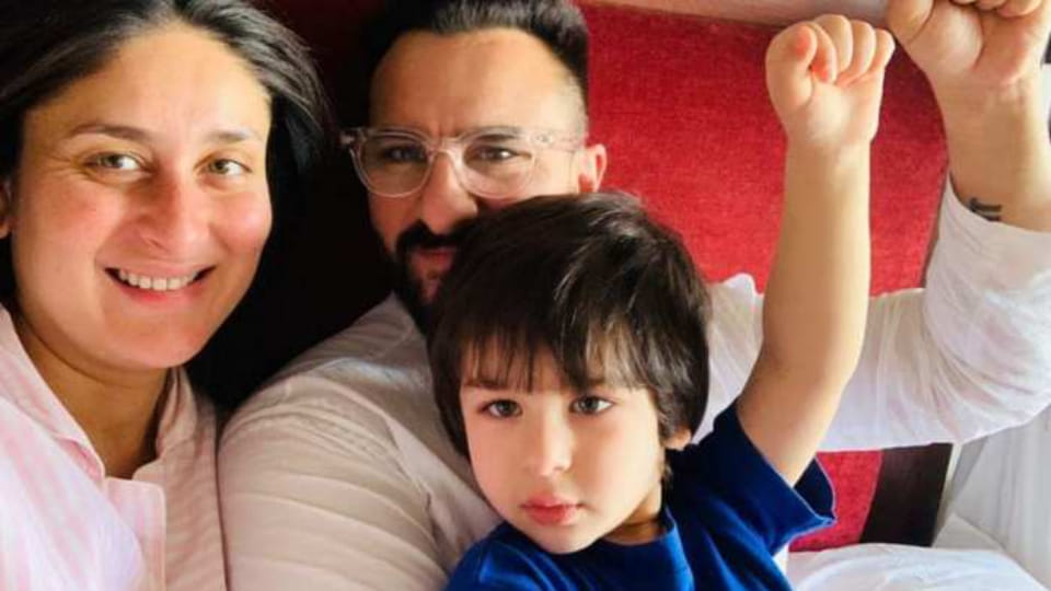 Kareena kapoor son Taimur raised his hand on Papa Saif Ali Khan after watching the video the users said teach manners