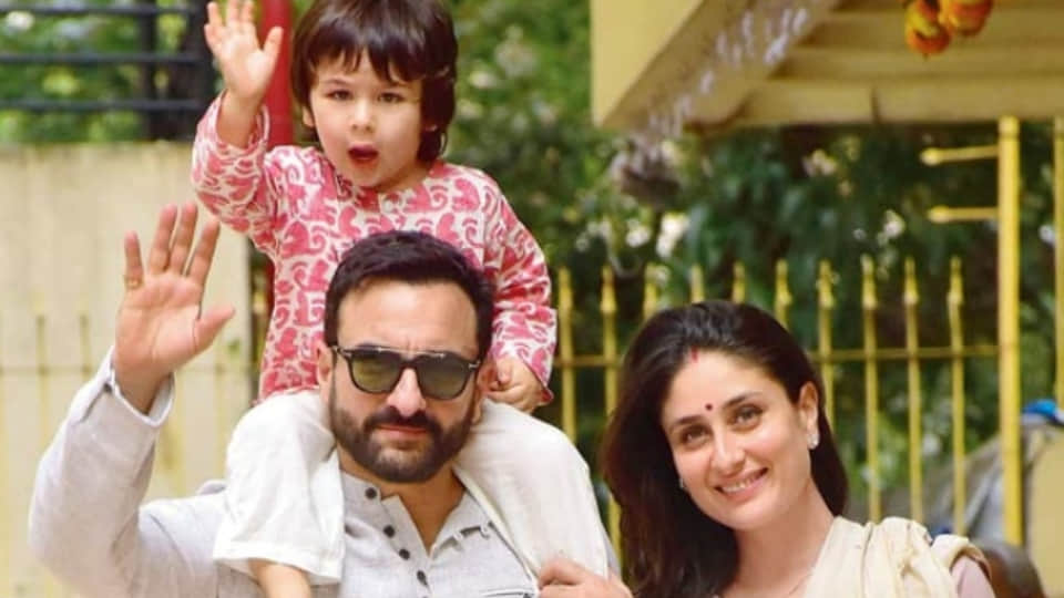 Kareena kapoor son Taimur raised his hand on Papa Saif Ali Khan after watching the video the users said teach manners