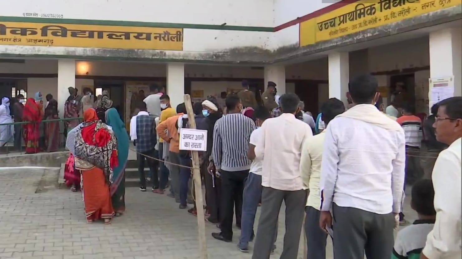 up election phase 7th photos people enthusiast for voting in uttar pradesh