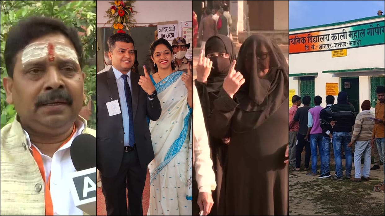 up election phase 7th photos people enthusiast for voting in uttar pradesh