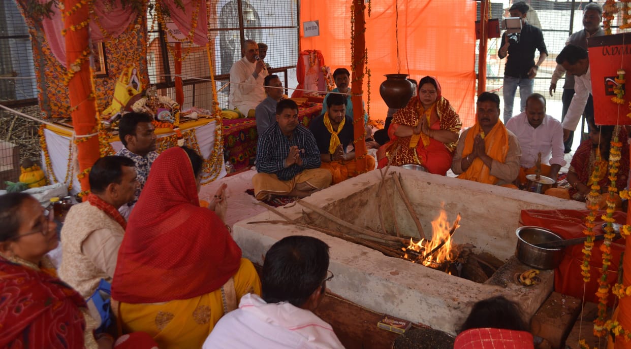 Hathras: Influx to make sacrifices in Balabhadra Mahayagya