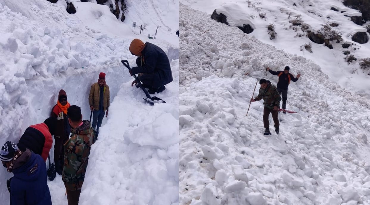 Chardham Yatra 2022: ice floes moving fast on Kedarnath footpath, danger, see in pictures.. 