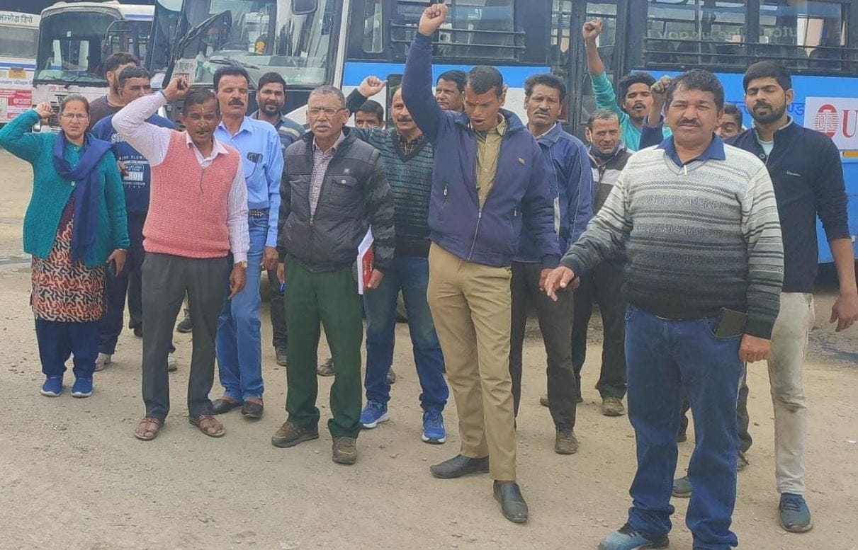 Roadways Employees Protested