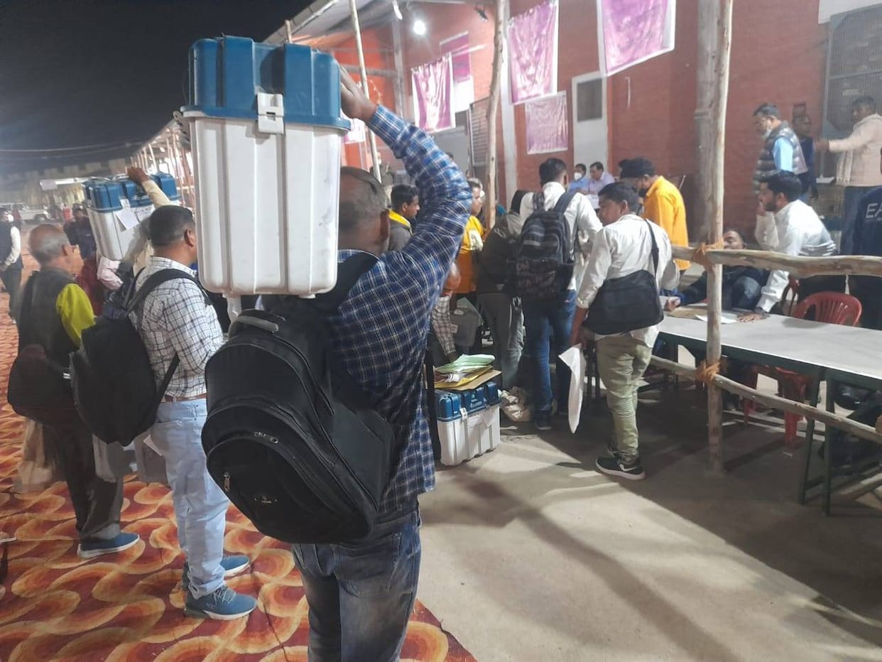 EVMs deposited in strong rooms amid security