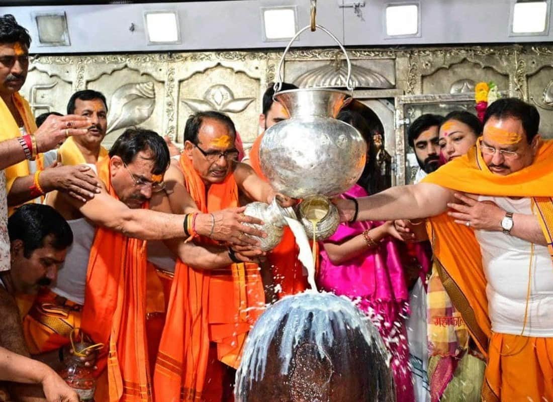 Indore: BJP President Nadda reached Indore, CM welcomed, visited Ujjain and visited Mahakal