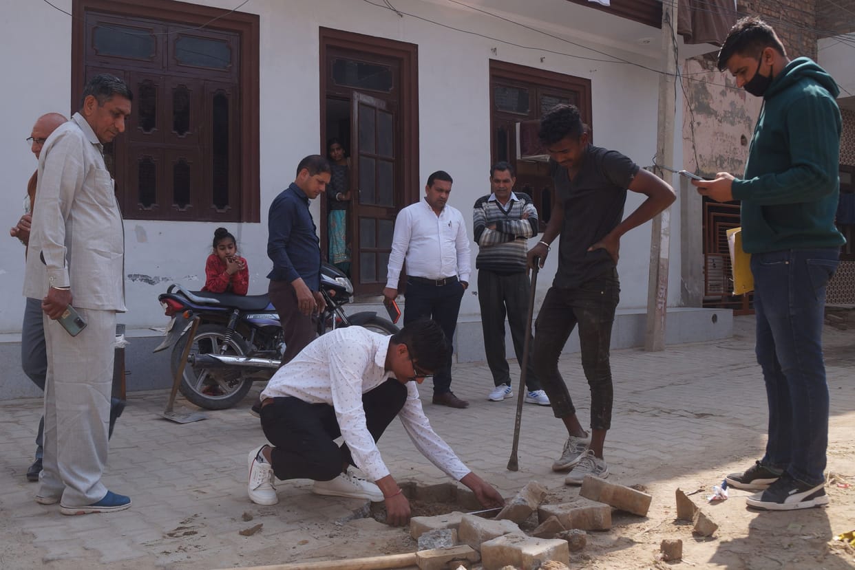 Allegations of rigging in street construction materials, samples taken from two places after complaint, only nominal construction materials were found