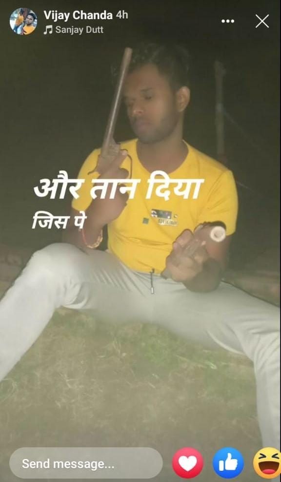 photo viral in social media with gun