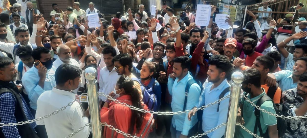 Students demonstrated against fee hike