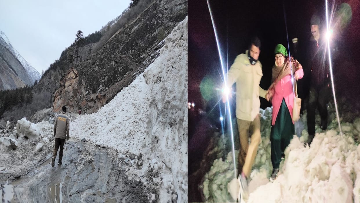 people stranded in avalanche and landslide rescued safely, three-hour operation