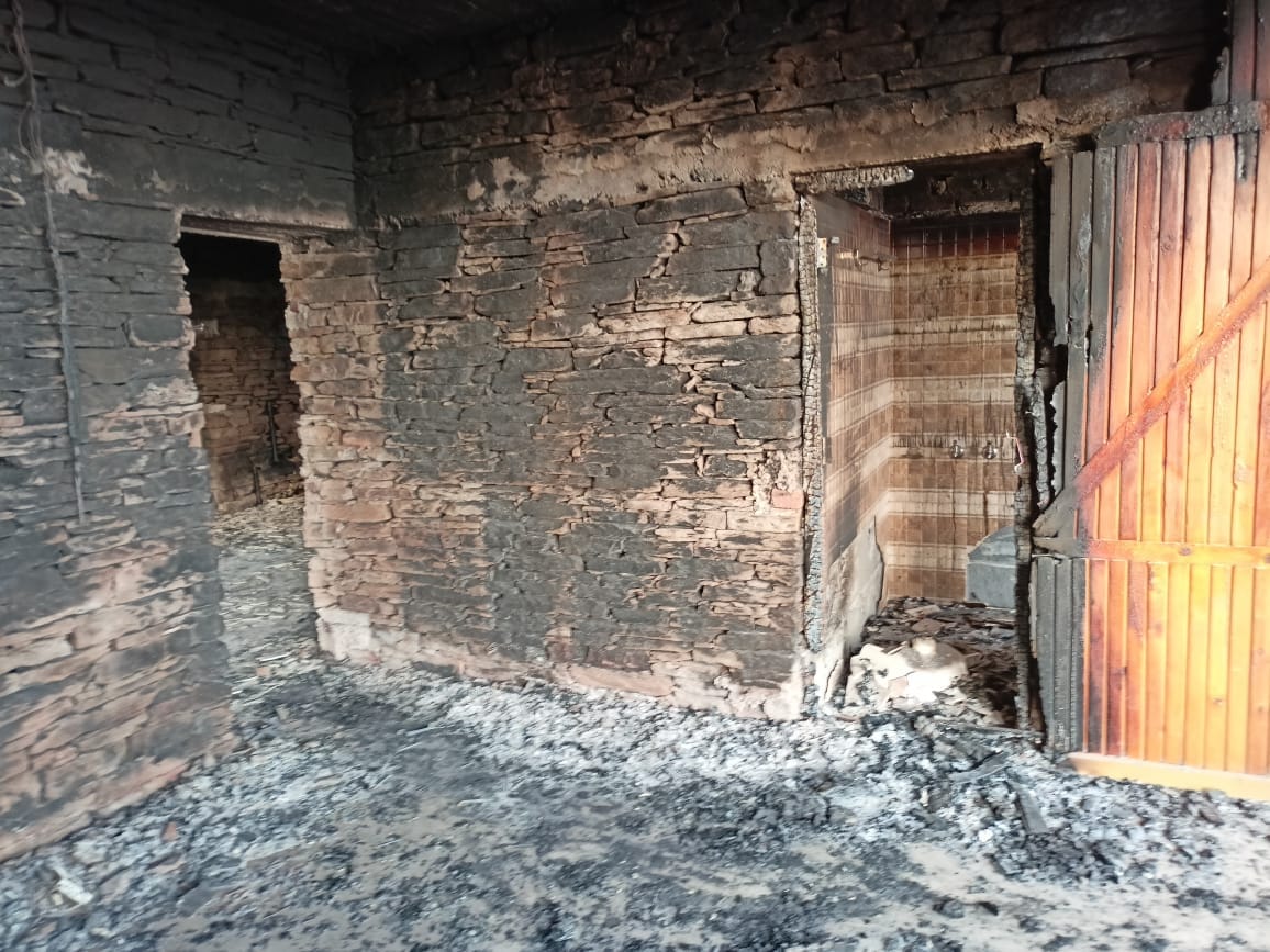 house burnt in chogtali panchyat rajgargh sirmaur