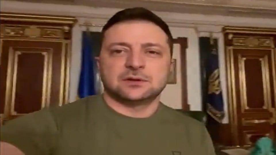 Watch Volodymyr Zelensky  Video Of Himself Strolling Around Ukraine Presidential Palace Kyiv during Russia Attack