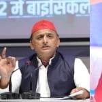 सपा अध्यक्ष अखिलेश यादव व उप मुख्यमंत्री केशव प्रसाद मौर्य।