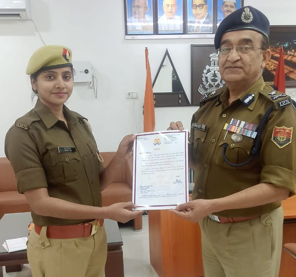 IG honored two women policemen