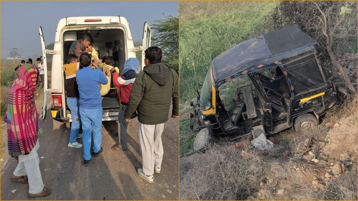Bus hits auto in Bhiwani of Haryana two dies
