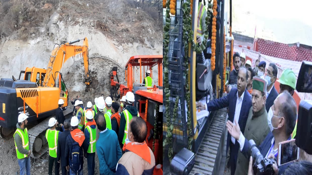 Smart City Mission Shimla: Construction of 147 meter long dhali double lane tunnel started, CM Jairam laid the foundation stone