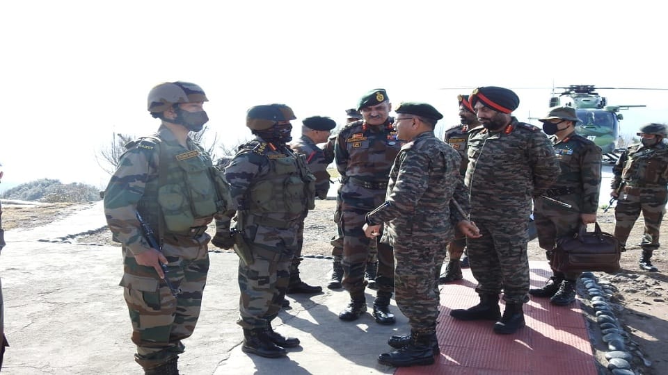 northern army commander lt gen upendra dwivedi visited line of control in rajori and poonch sector