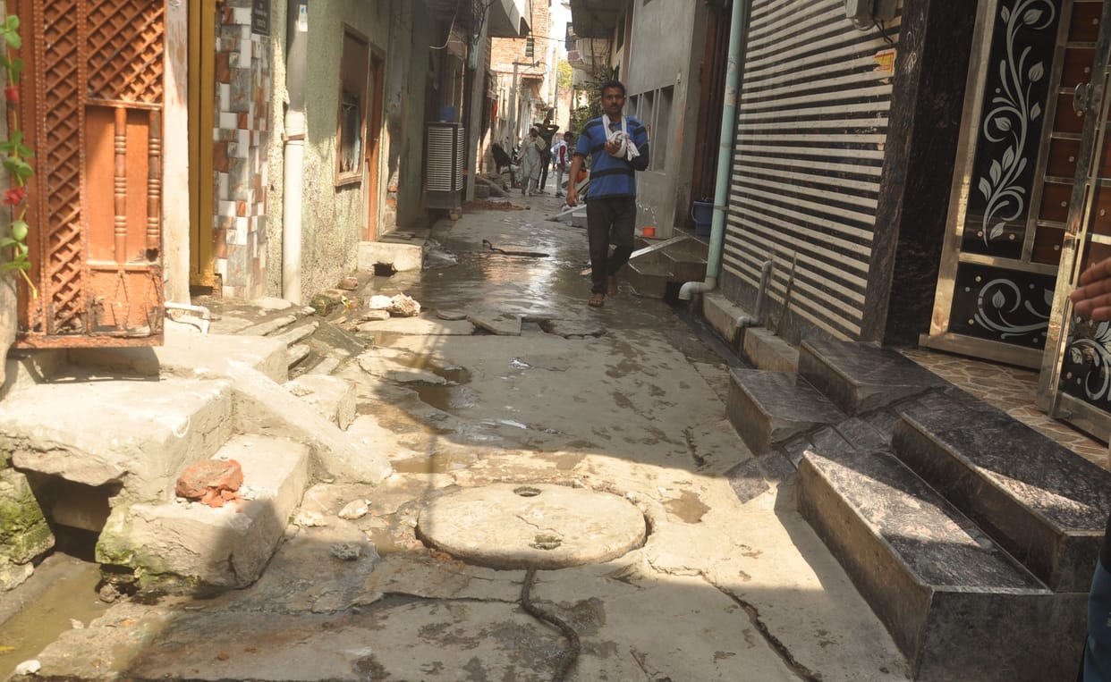 Due to foul smell in drinking water, tap connections were broken