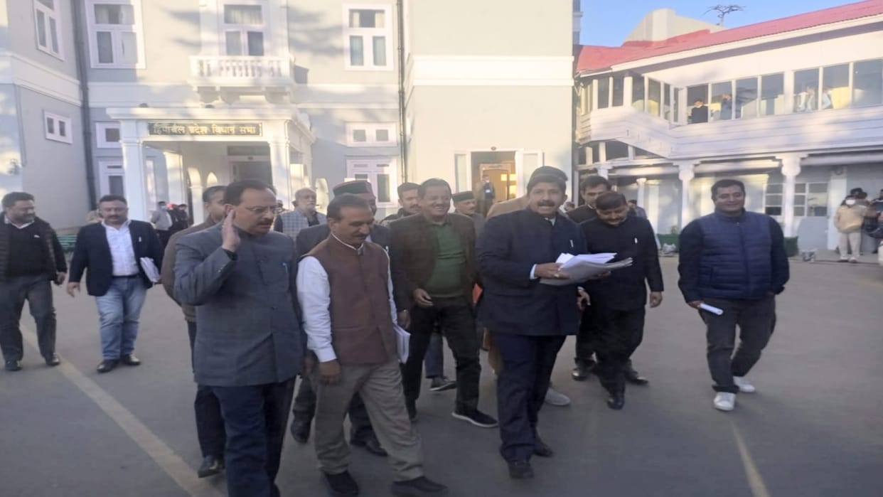 Himachal assembly budget session: ruckus in the house over govt loan limits, opposition walkout after sloganeering