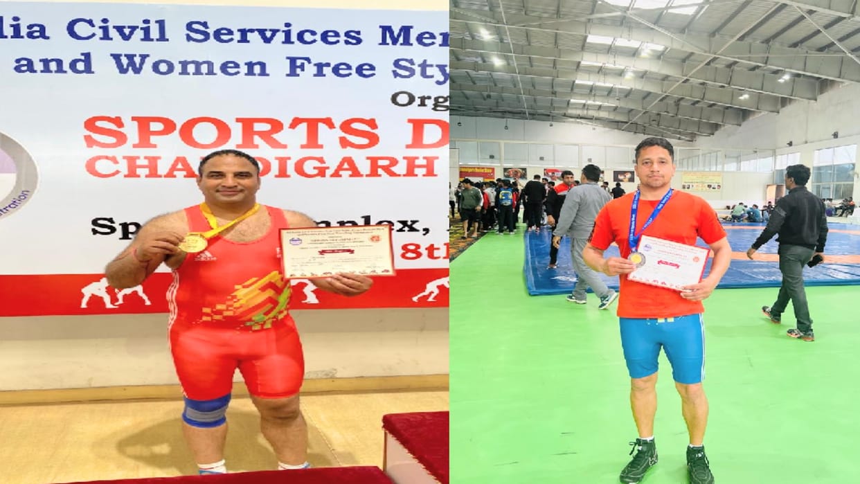 Wrestler Jagdish won gold, bronze to Chandraveer in wrestling competition