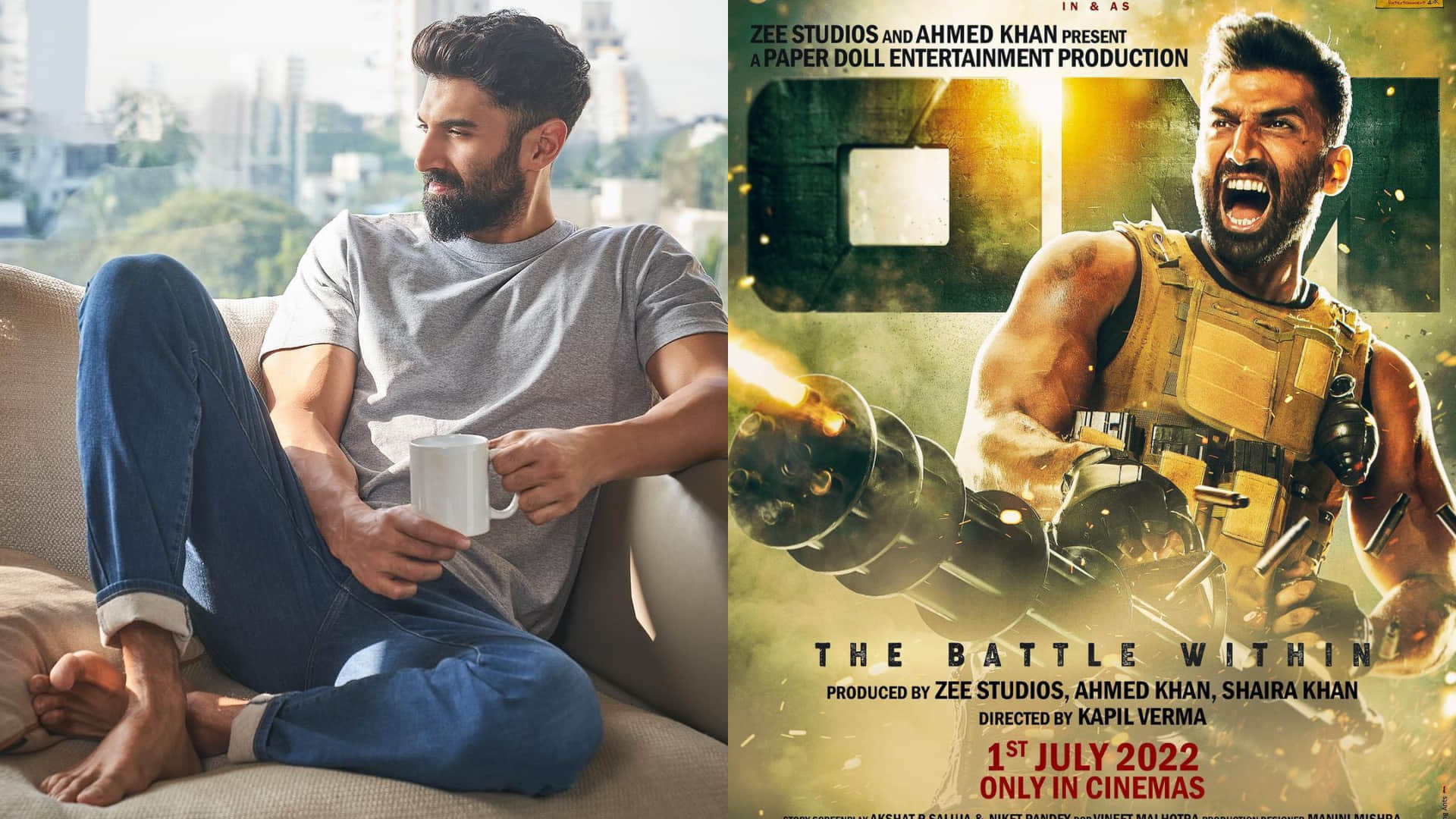 Bollywood: Aditya Roy Kapoor ans Sanjana Sanghi film 'Om the battle within' poster release