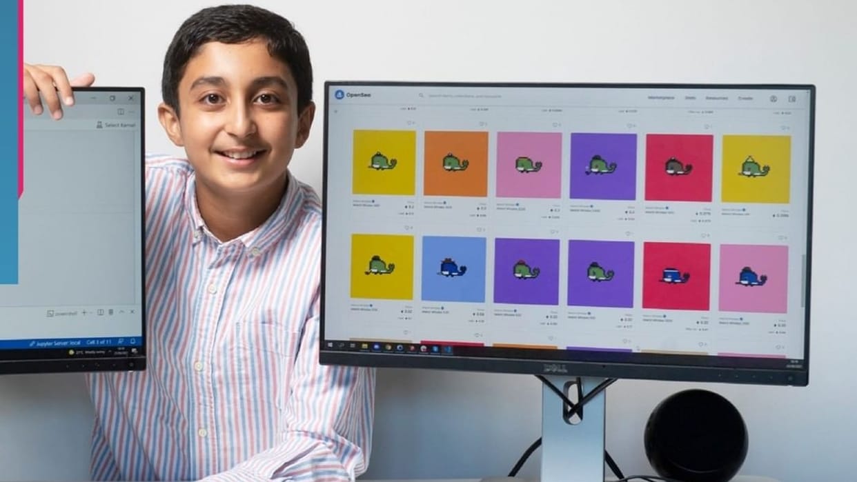 12 year kid benyamin ahmed made more than 3 million pound from NFT collection