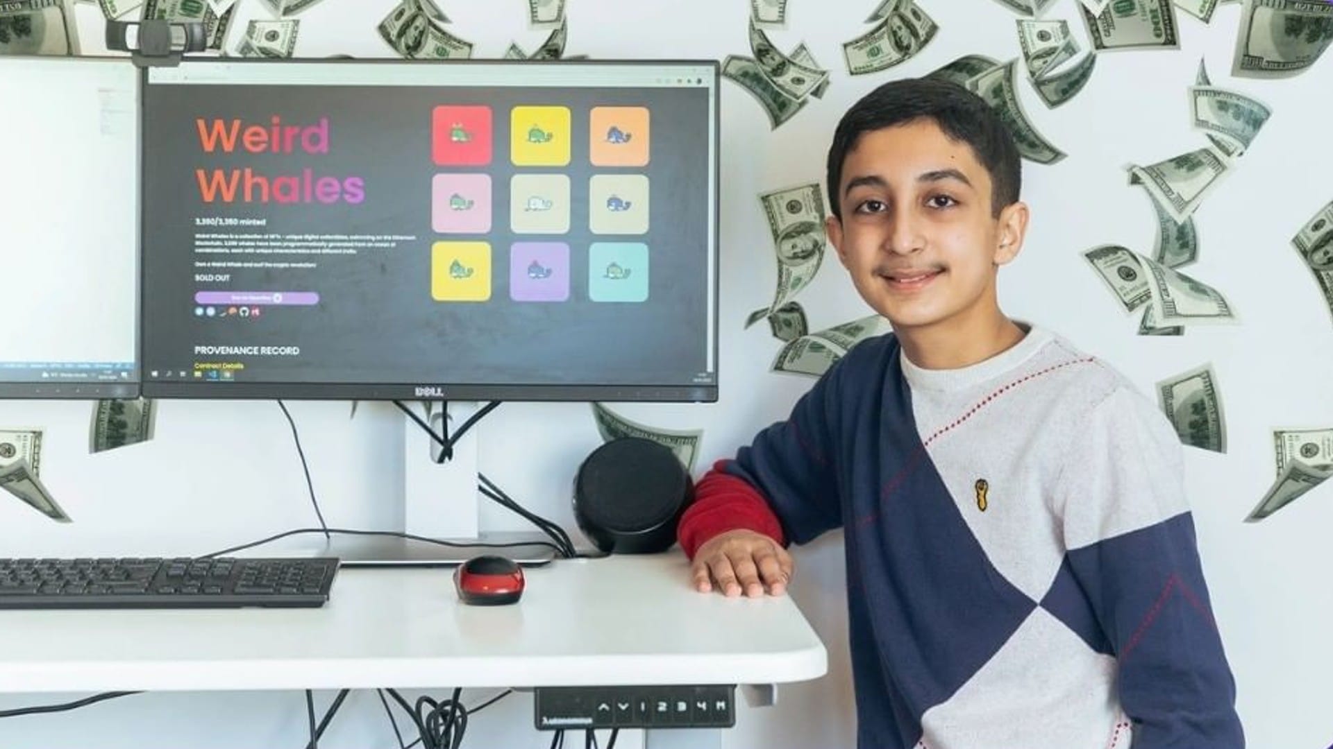 12 year kid benyamin ahmed made more than 3 million pound from NFT collection