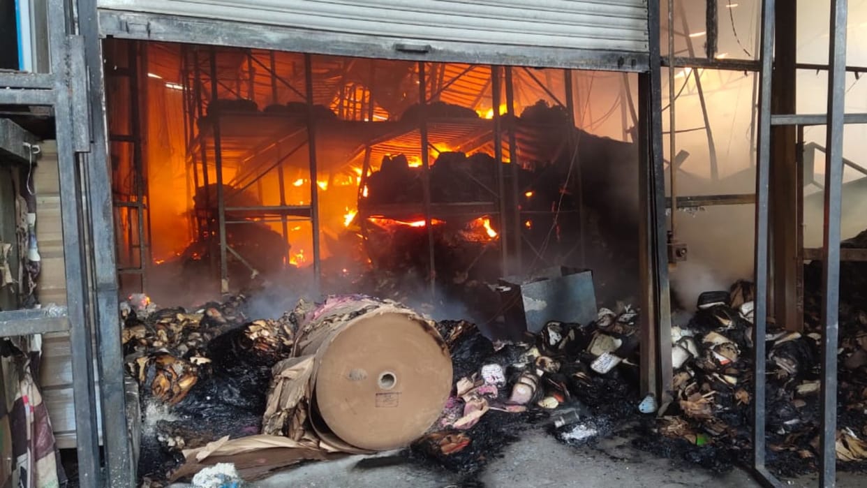Factory fire broke out in a bari area of Sonipat of Haryana