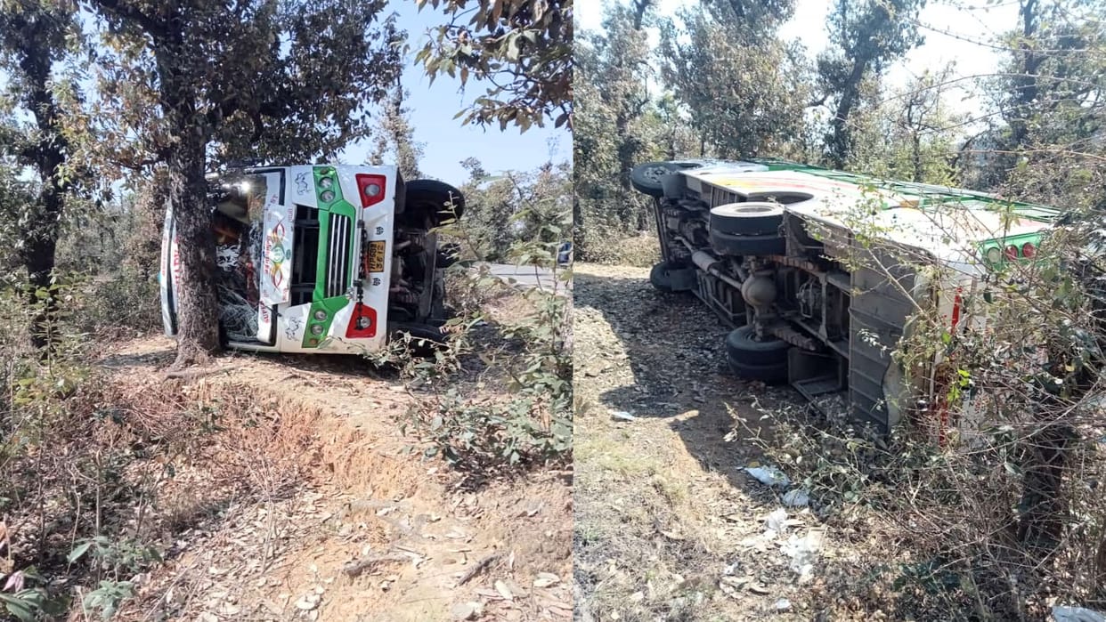 private bus accident in yol kangra himachal pradesh, three passengers injured
