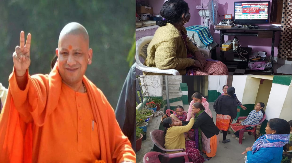 UP Election Result 2022: Celebration of CM Yogi Adityanath victory in Uttarakhand