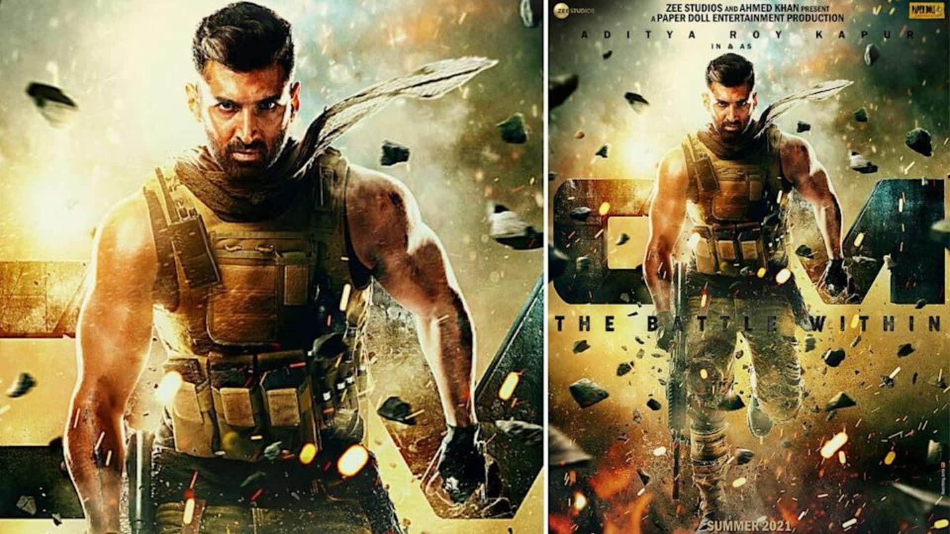 Bollywood: Aditya Roy Kapoor ans Sanjana Sanghi film 'Om the battle within' poster release