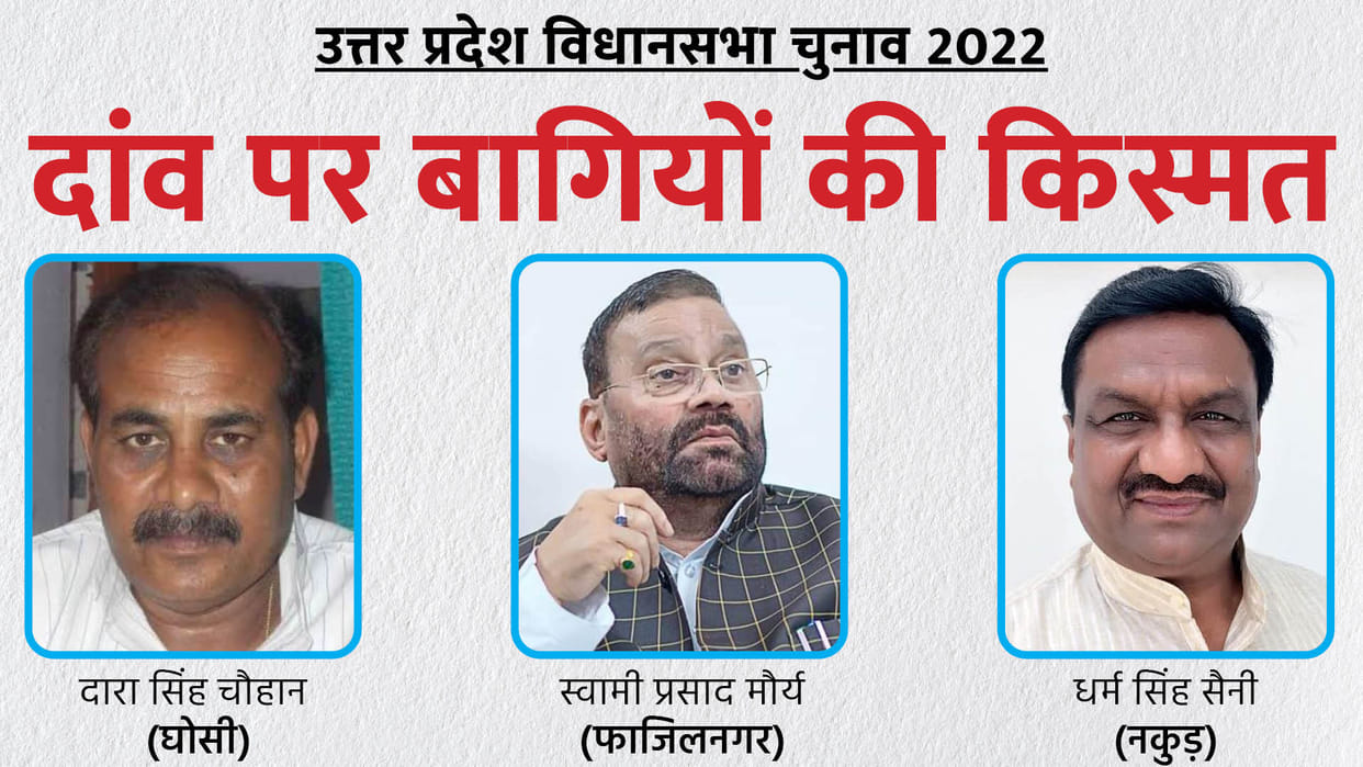 UP Election Result 2022 Rebel BJP Leaders Swami Prasad Maurya to Dara Singh Chauhan Winners Trail Lead Trends