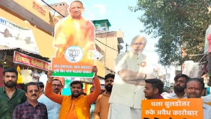 जीत का जश्न मनाते भाजपा समर्थक