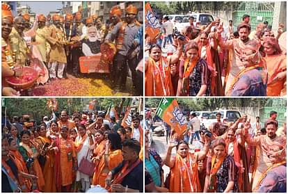 UP Election Result 2022 update varanasi vidhan sabha chunav parinam  BJP clean sweeps in Pm Narendra modi constituency see photos