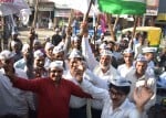 पानीपत। सनौली रोड स्थित आम आदमी पार्टी के कार्यालय पर पंजाब में हुई जीत के बाद डांस करते हुए पानी?