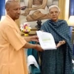 राज्यपाल आनंदी बेन पटेल और मुख्यमंत्री योगी आदित्यनाथ।
