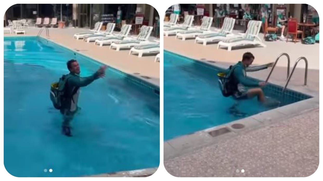 Alex Carey Accidentally Falls Into A Swimming Pool In Pakistan, Teammates Can't Stop Laughing; Watch Video