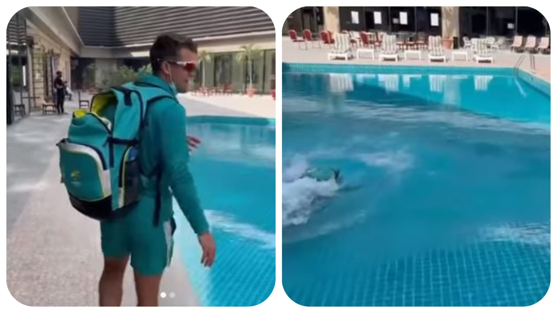 Alex Carey Accidentally Falls Into A Swimming Pool In Pakistan, Teammates Can't Stop Laughing; Watch Video