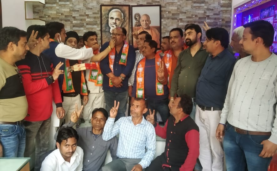 Celebration of BJP's victory in four states