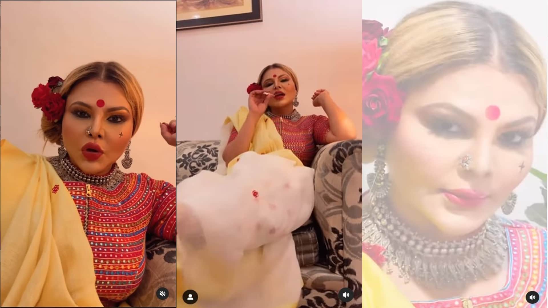 rakhi sawant share video in gangubai kathiawadi avatar fans says you better than alia bhatt