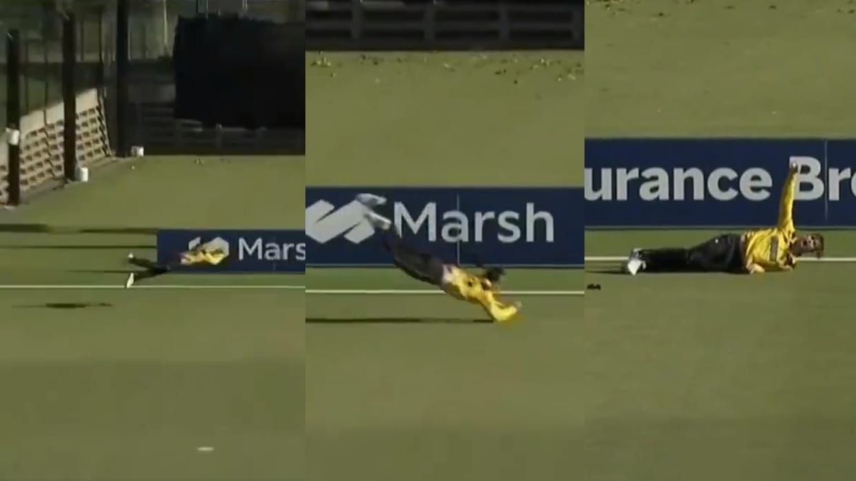 Hilton Cartwright diving catch in marsh Cup to make his team winner in Final