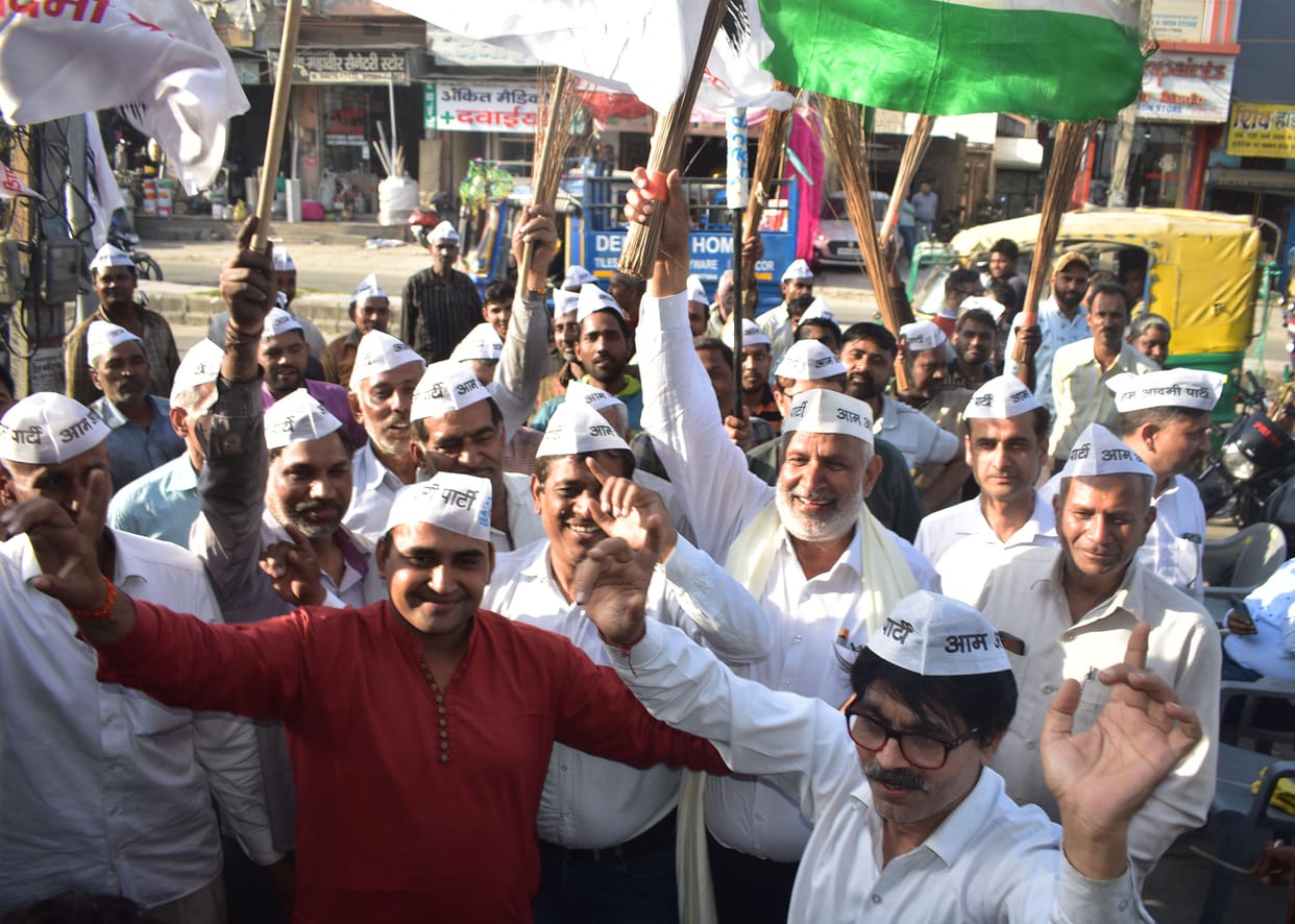 AAP also celebrated the massive victory in Punjab