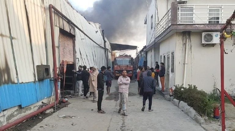 Fire broke out in nude factory, raw and finished goods burnt