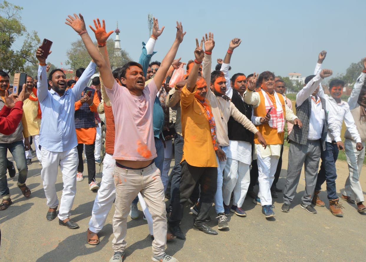 Saffron hoisted again in all the four seats of the distric