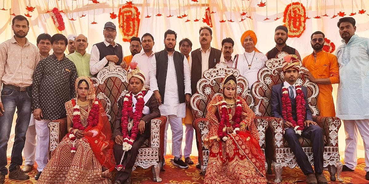 Durga Puja Committee and Urs Committee got two couples married