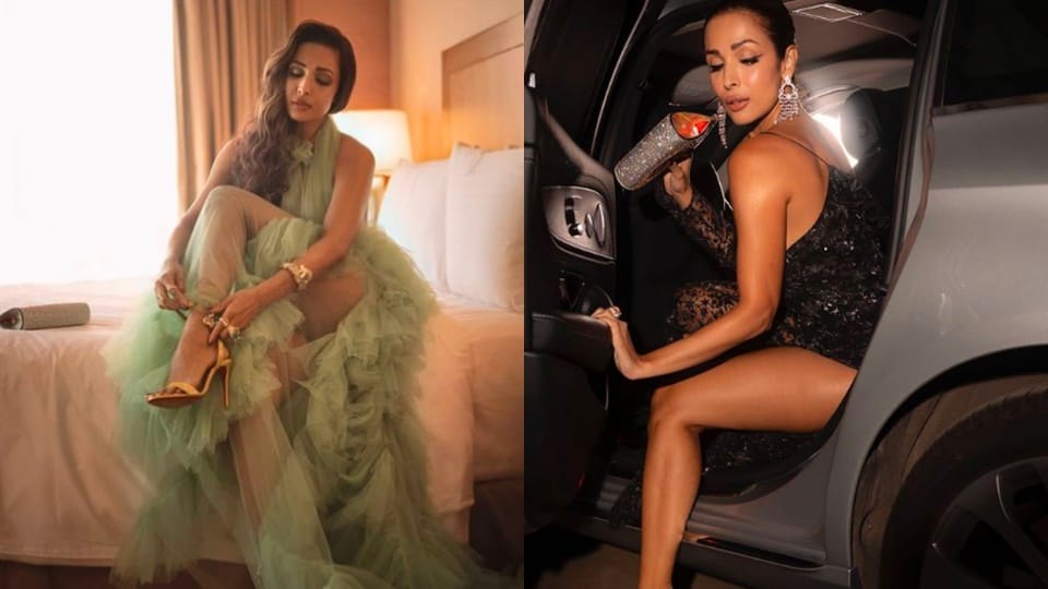malaika arora hot mirror selfie she given bold pose in white gown