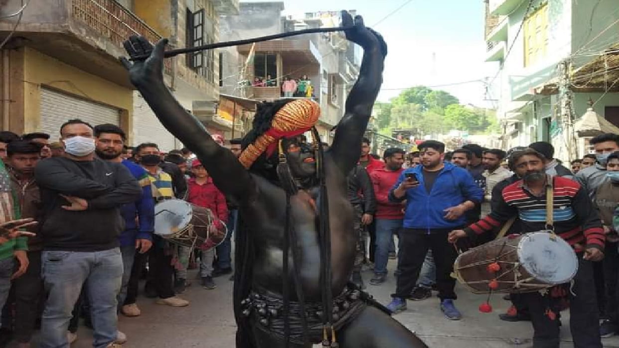 tableau of Bhairav Nath is taken out in Rajori on Holi