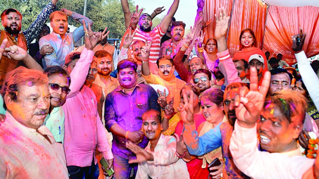 BJP wins eight seats in sitapur.