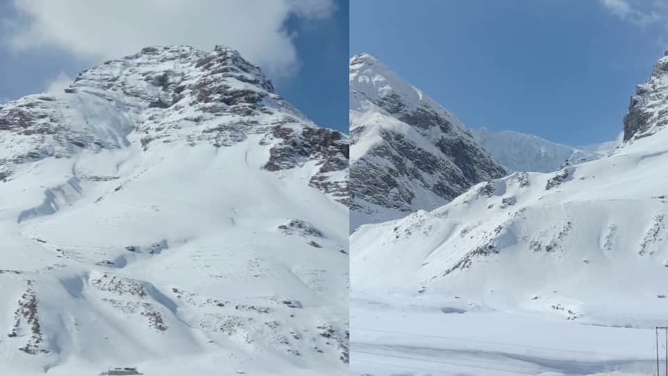 After two and a half months, tourists flux at the North Portal and Sisu of Atal Tunnel himachal, beautiful snow-covered plains, see photos