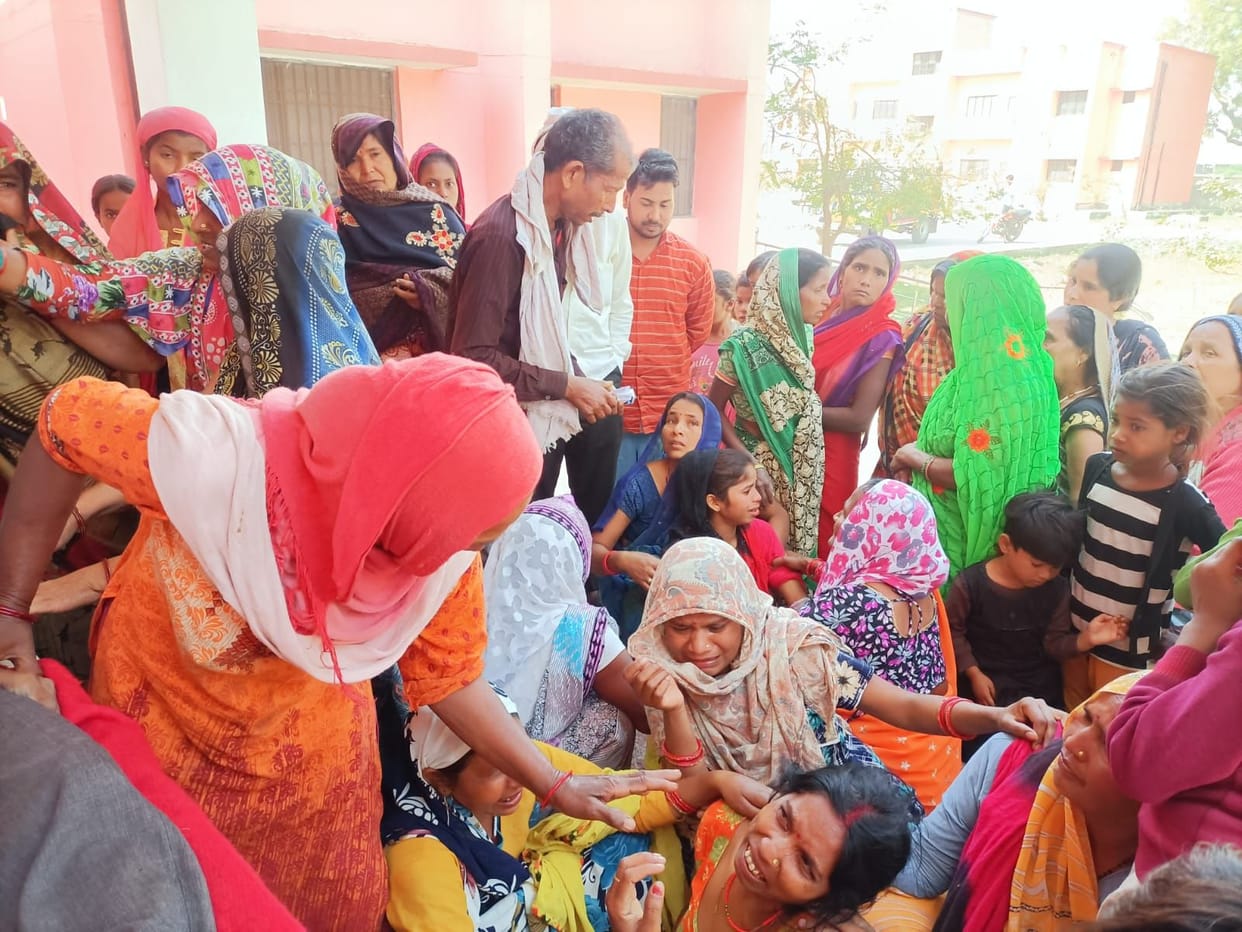 auraiya news,Divyang uncle dies in accident, two nieces injured