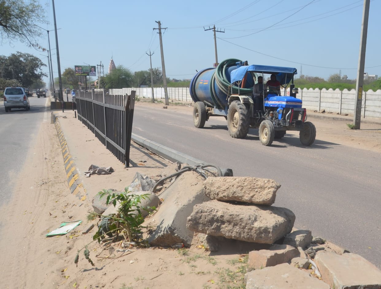Eclipse on beautification: 30 illegal cuts on NH-334B, railing broken at 15 places on Bus Stand Road